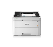 HLL3230CDW colour LED wireless printers front facing with paper